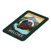 Beaver & Mt. Hood - Welches, Oregon Magneet (Linkerzijde)