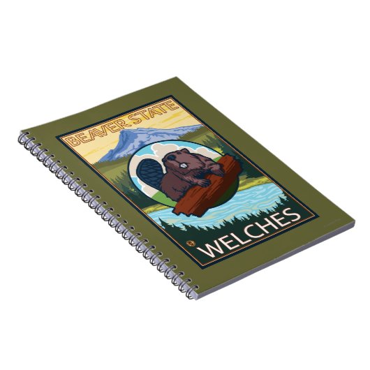 Beaver & Mt. Hood - Welches, Oregon Notitieboek (Rechterzijde)