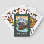 Beaver & Mt. Hood - Welches, Oregon Pokerkaarten (Achterkant)
