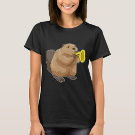 Beaver Musician Trumpet Music T-shirt