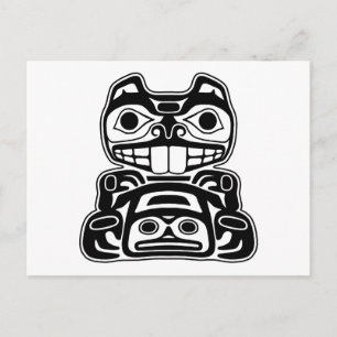 Beaver Native American Design Briefkaart