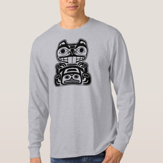 Beaver Native American Design T-shirt (Voorkant)