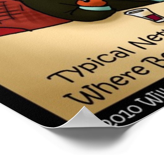 Beaver Networking Bars Funny Classic Posters (Hoek)