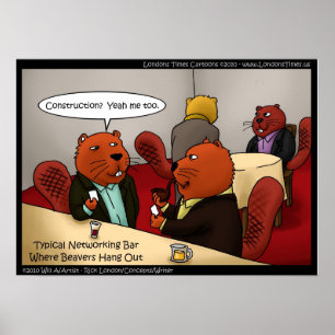 Beaver Networking Funny Posters