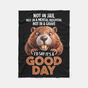Beaver niet in de gevangenis niet in een psychiatr fleece deken