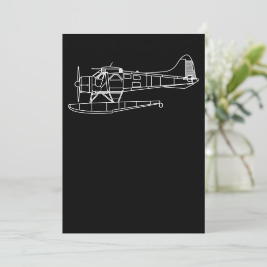 Beaver on Floats Zee Planet Pilot Front & Back Kaart (Staand voorkant)