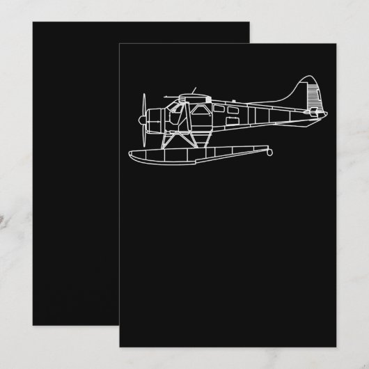 Beaver on Floats Zee Planet Pilot Front & Back Kaart (Voorkant / Achterkant)