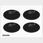 Beaver on Floats Zee Planet Pilot Front & Back Ovale Sticker (Vel)