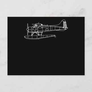 Beaver on Floats Zee Planet Pilot Front & Back Uitnodiging Briefkaart