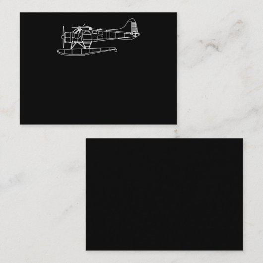 Beaver on Floats Zee Planet Pilot Front & Back Visitekaartje (Voorkant / Achterkant)