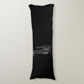 Beaver on Floats Zee Planet Piot Funny Gift Lichaamskussen (Voorkant Verticaal)