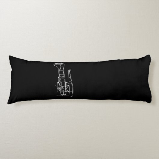 Beaver on Floats Zee Planet Piot Funny Gift Lichaamskussen (Voorkant)