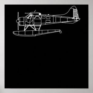 Beaver on Floats Zee Planet Piot Funny Gift Poster