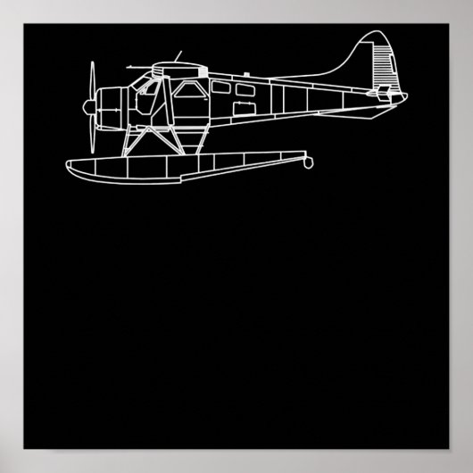 Beaver on Floats Zee Planet Piot Funny Gift Poster (Voorkant)