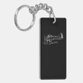Beaver on Floats Zee Planet Piot Funny Gift Sleutelhanger (Voorkant Links)