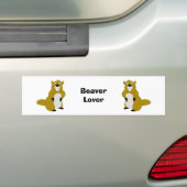 Beaver-ontwerp Bumpersticker (Op auto)