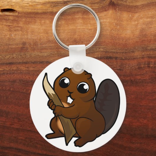 Beaver-ontwerp Sleutelhanger (Voorkant)