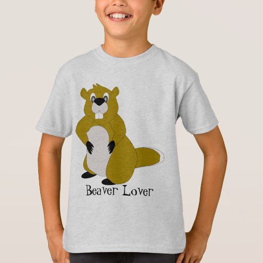 Beaver-ontwerp T-shirt (Voorkant)