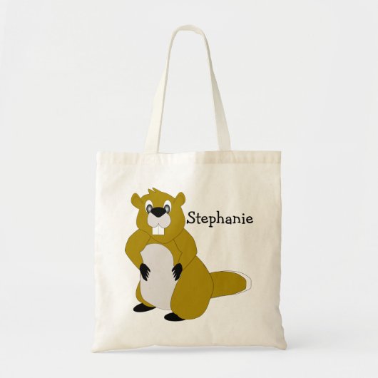 Beaver-ontwerp Tote Bag (Voorkant)