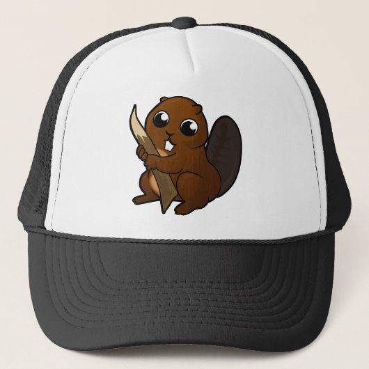 Beaver-ontwerp Trucker Pet (Voorkant)