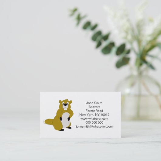 Beaver-ontwerp Visitekaartje (Staand voorkant)