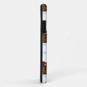 Beaver op blauwe strepen Case-Mate iPhone case (Achterkant/rechts)