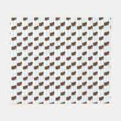 Beaver op blauwe strepen fleece deken (Voorkant (Horizontaal))