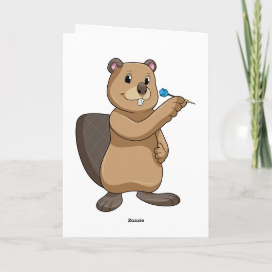 Beaver op Darts met Dart Kaart (Achterkant)