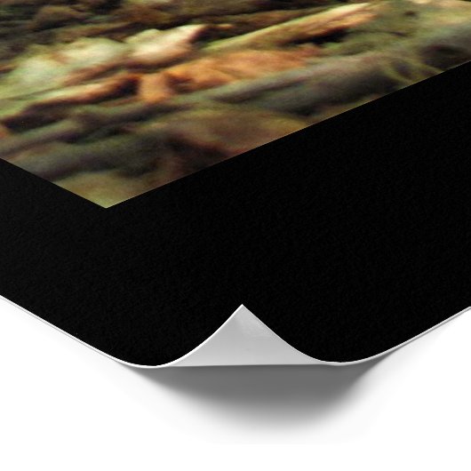 Beaver op het werk poster (Hoek)