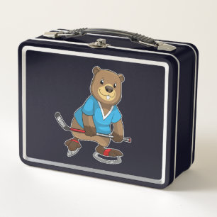 Beaver op ijshockey met ijshockeystick