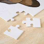 Beaver op ijshockey met ijshockeystick legpuzzel (Zijkant)