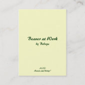 Beaver op Work ATC Visitekaartje (Achterkant)