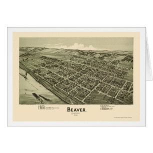 Beaver, PA Panorama Map - 1900