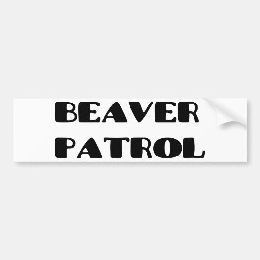 Beaver Patrol Bumpersticker (Voorkant)