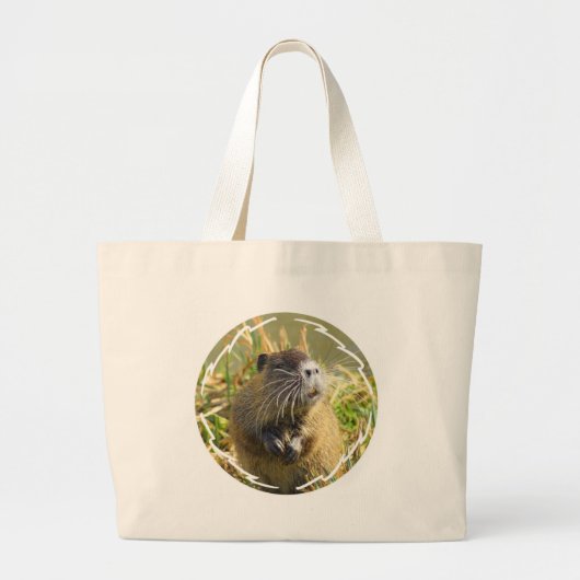 Beaver Photo Canvas Bag Grote Tote Bag (Voorkant)