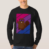 Beaver Pride Bisexual Flag LGBTQ Proud Ally Pride  T-shirt (Voorkant)
