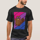 Beaver Pride Bisexual Flag LGBTQ Proud Ally Pride  T-shirt (Voorkant)