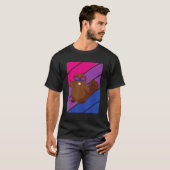 Beaver Pride Bisexual Flag LGBTQ Proud Ally Pride  T-shirt (Voorkant volledig)
