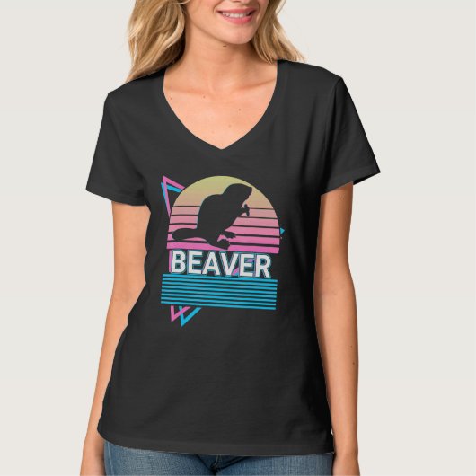 Beaver Retro T-shirt (Voorkant)