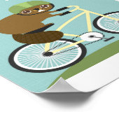 Beaver Riding Bicycle Poster Print (Hoek)