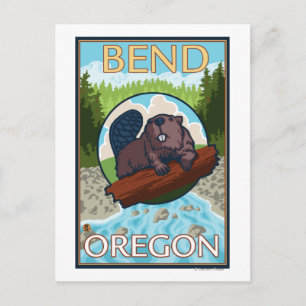 Beaver & River - Bend, Oregon Briefkaart
