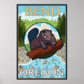 Beaver & River - Bend, Oregon Poster (Voorkant)