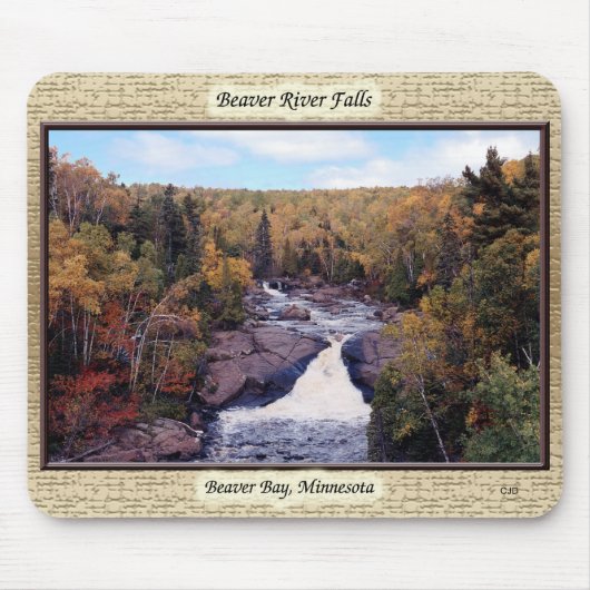 Beaver River Herfst mousepad Muismat (Voorkant)
