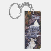 Beaver River Herfsten hoge acrylsleutelketen Sleutelhanger (Voorkant Links)