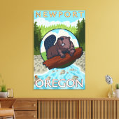 Beaver & River - Newport, Oregon Canvas Afdruk (Insitu (Woonkamer))