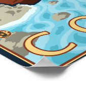 Beaver & RiverCoastVintage Travel Poster (Hoek)