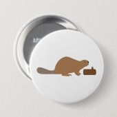 Beaver Ronde Button 7,6 Cm (Voorkant /achterkant)