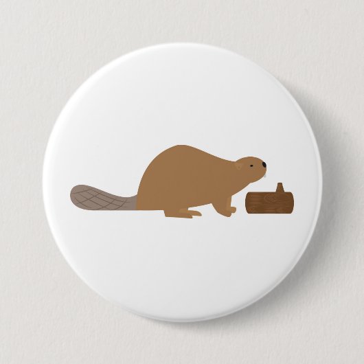 Beaver Ronde Button 7,6 Cm (Voorkant)
