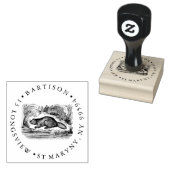 BEAVER ROUND RETOURADRES RUBBERSTEMPEL (Gestempeld)