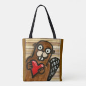 Beaver Schoudertas Tote Bag (Achterkant)